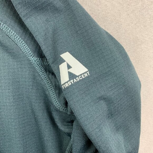 Eddie Bauer First Ascent Mens Sweater Medium Gray 1/4 Zip Fleece Lined Free Heat - Picture 3 of 12